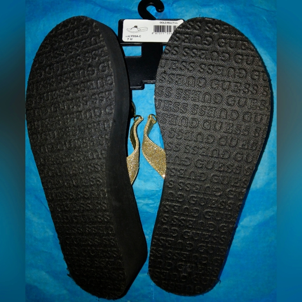 GUESS Womens Rhinestone Embellished Sandals Size 7 - Picture 2 of 5